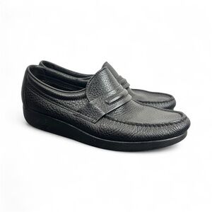 SAS Alamo Men’s Black Leather Slip-On Loafers Comfort Leather Size 10